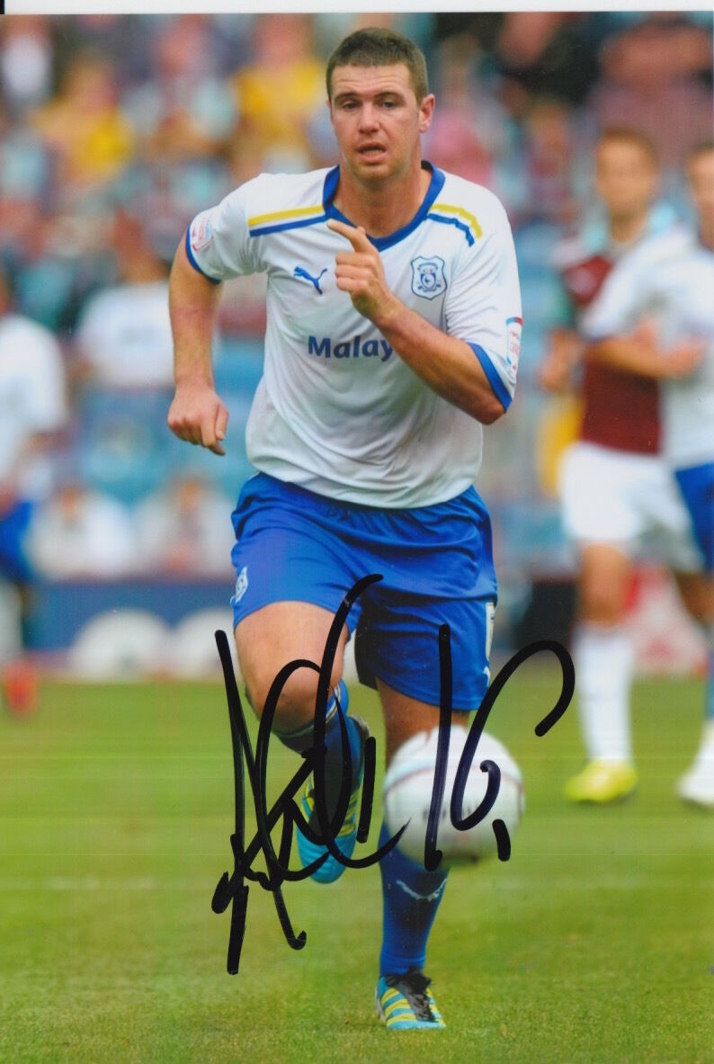 CARDIFF CITY HAND SIGNED ANTHONY GERRARD 6X4 Photo Poster painting 6.