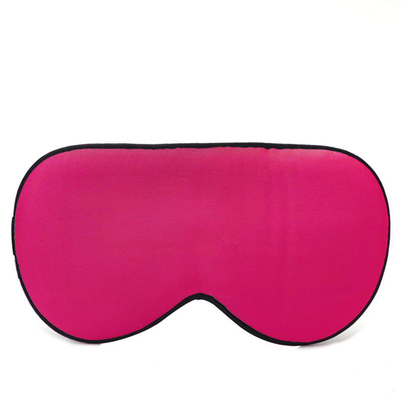Silk Eye Mask Double-sided Solid Style Rosy Charm Pink