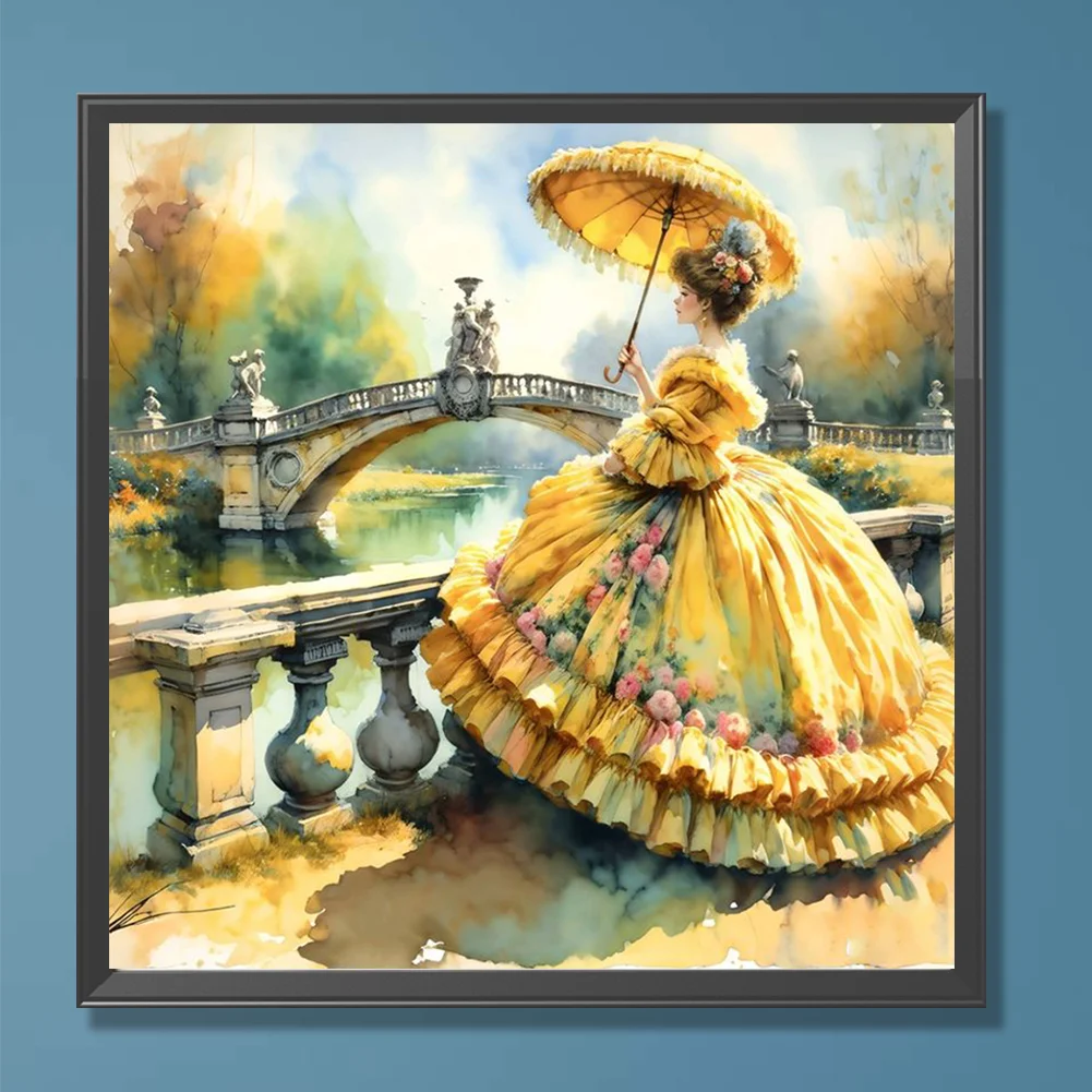 DIY Paint By Number 40*40cm - Lady In Yellow Skirt