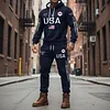 Men's Vintage 250th Anniversary USA American Flag Print Sweatpants by Inlyline