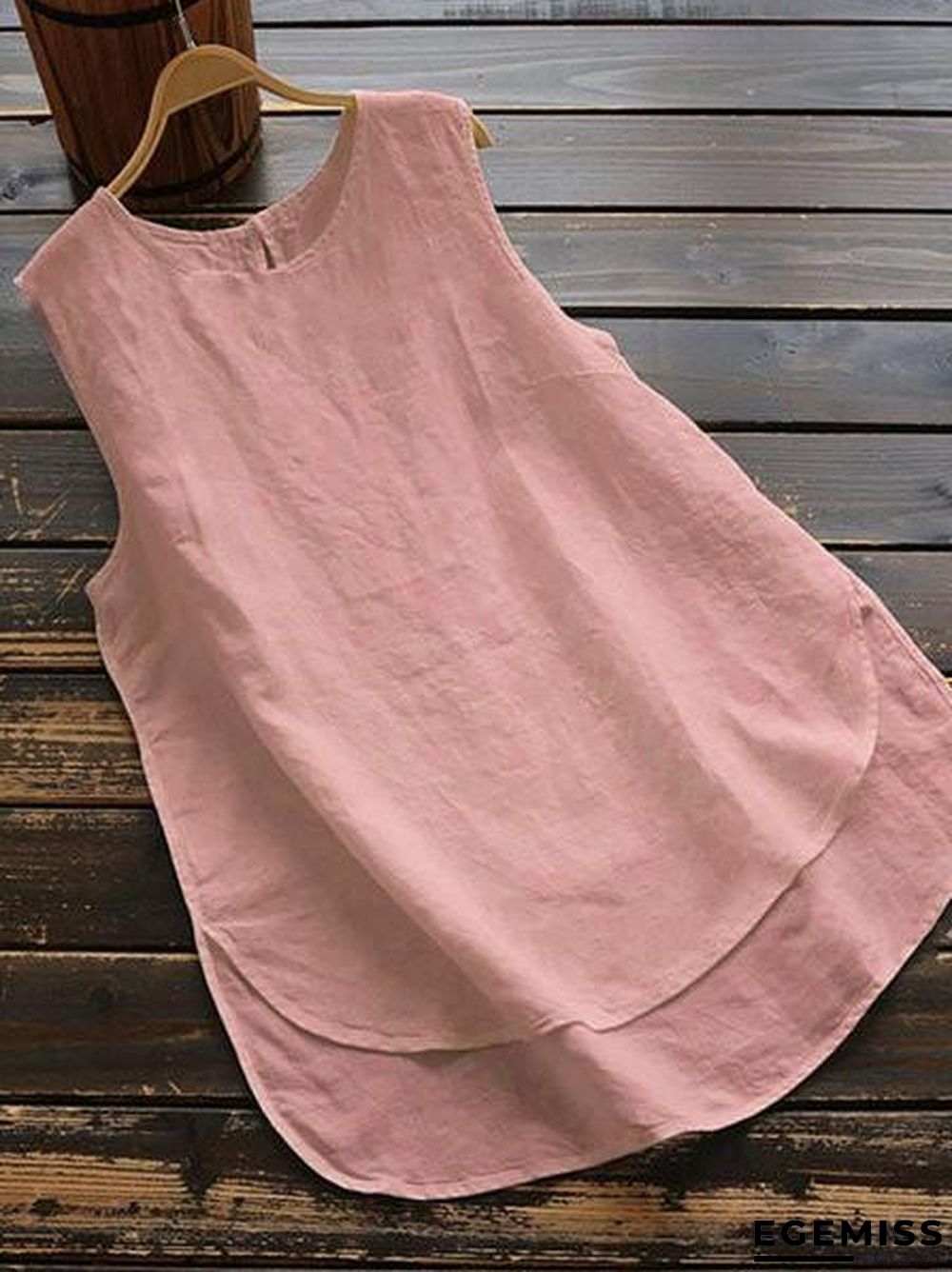 Cotton Sleeveless Paneled Shirts & Tops | EGEMISS