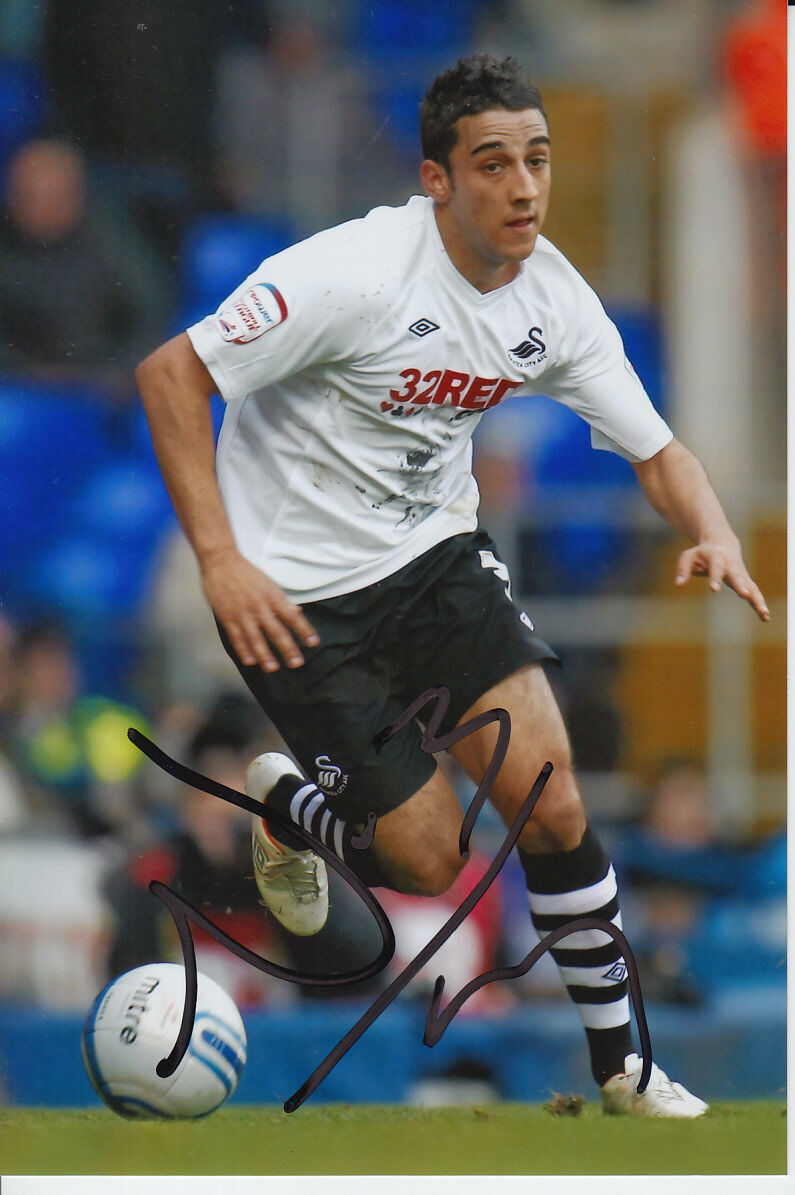 SWANSEA CITY HAND SIGNED NEIL TAYLOR 6X4 Photo Poster painting.