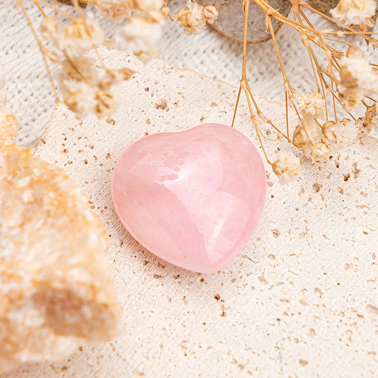 Rose Quartz Love Crystal Heart