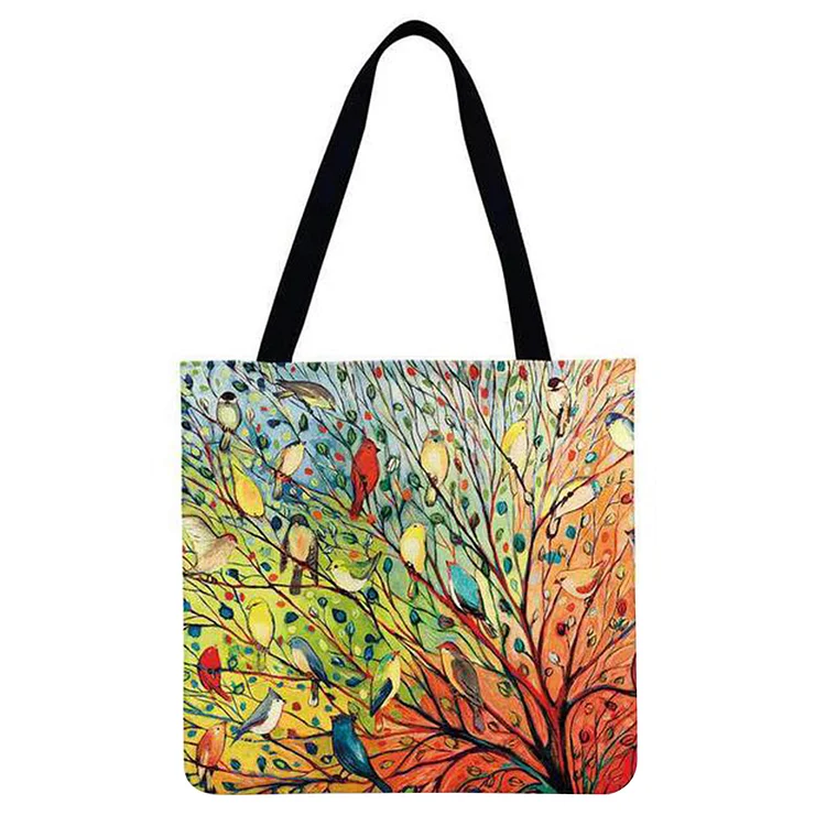 【Limited Stock Sale】Color Bird Love Bird - Linen Tote Bag