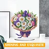 (US Local)Flower Double Sided Effect Table Top Diamond Painting Desktop Ornaments Kit (Daisy)