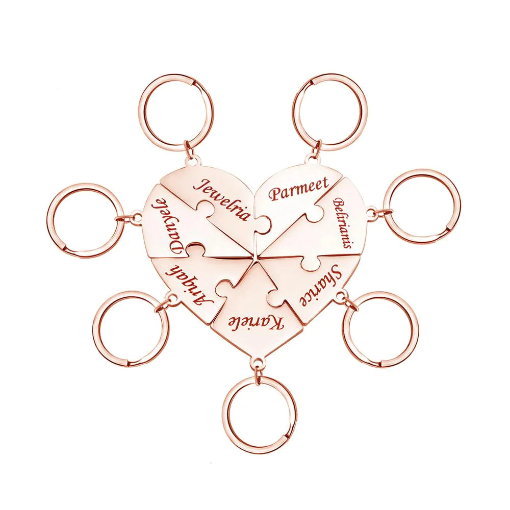 Loveyoufancy Loveyoufancy Heart Puzzle Pendant Necklace with Birthstone