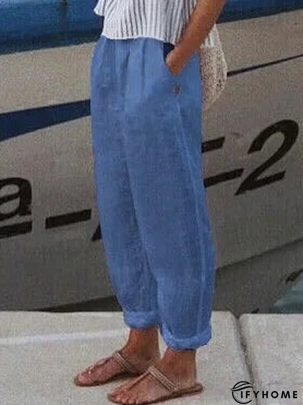 Cotton Loosen Solid Linen Pants | IFYHOME