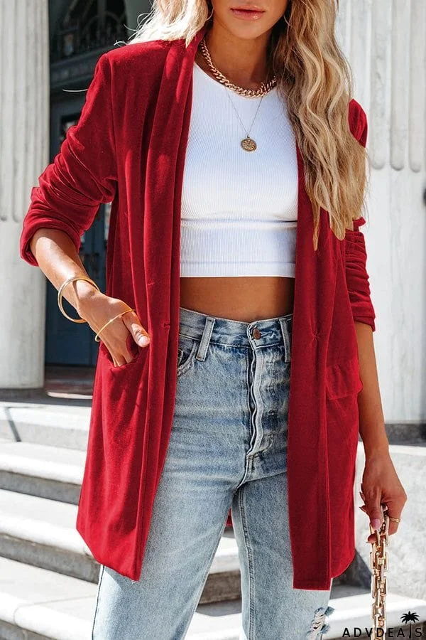 Picture Perfect Velvet Blazer