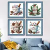 12pcs Christmas Drinks-11CT Stamped Cross Stitch Set 12.5*12.5cm/4.92*4.92in tapestrymarket