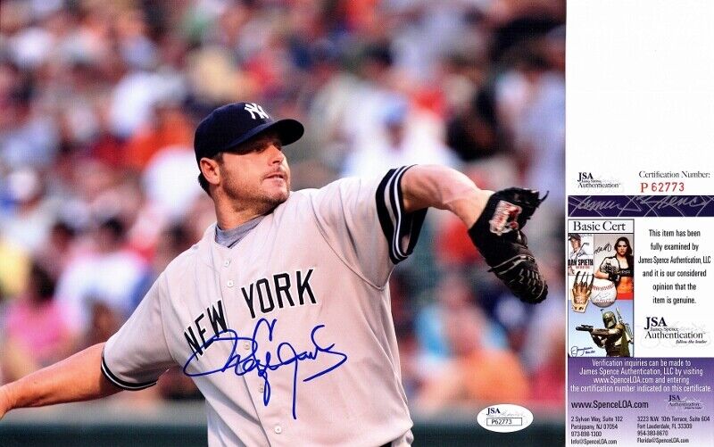 Roger Clemens Signed New York Yankees 8x10 Photo Poster painting JSA Certificate of Authenticity