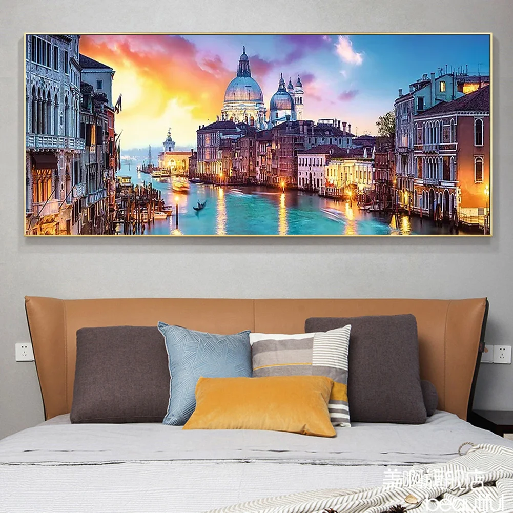 Diamond Painting - Full Round Drill - Evening in Venice(80*30cm)