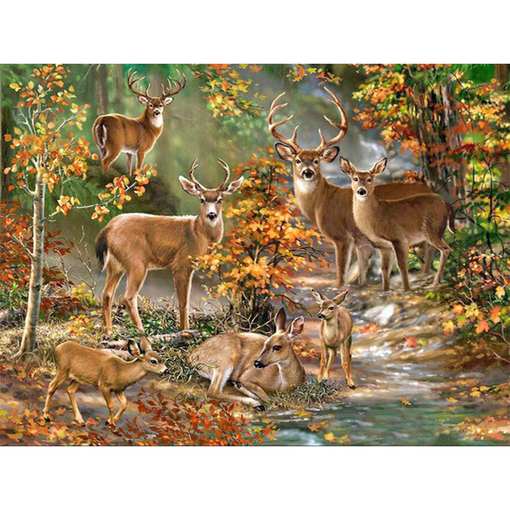 

Deer - Round Drill Diamond Painting - 40*30CM, Round diamond 40*30cm, 501 Original