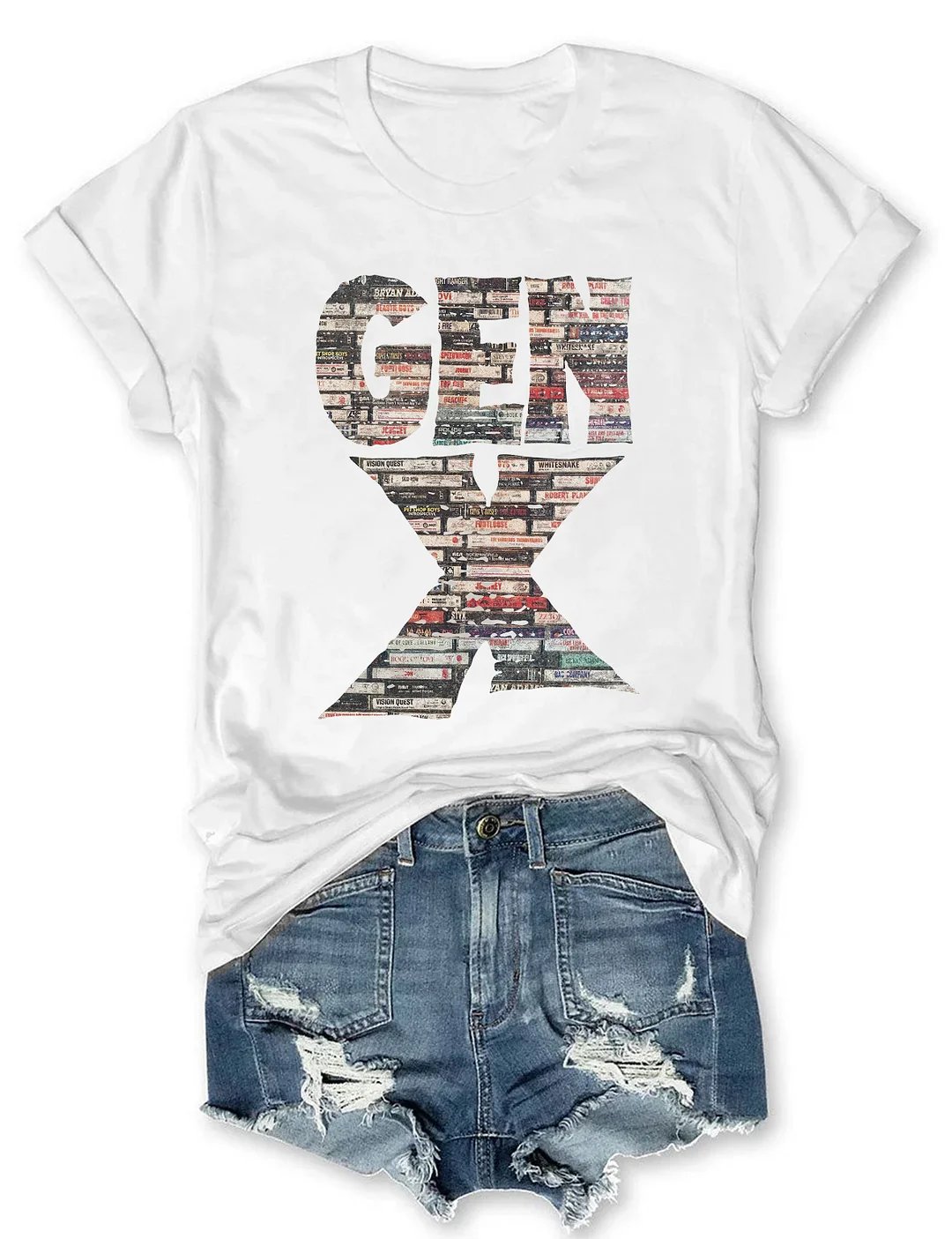 Gen X 80&rsquo;s Rock Cassettes T-Shirt