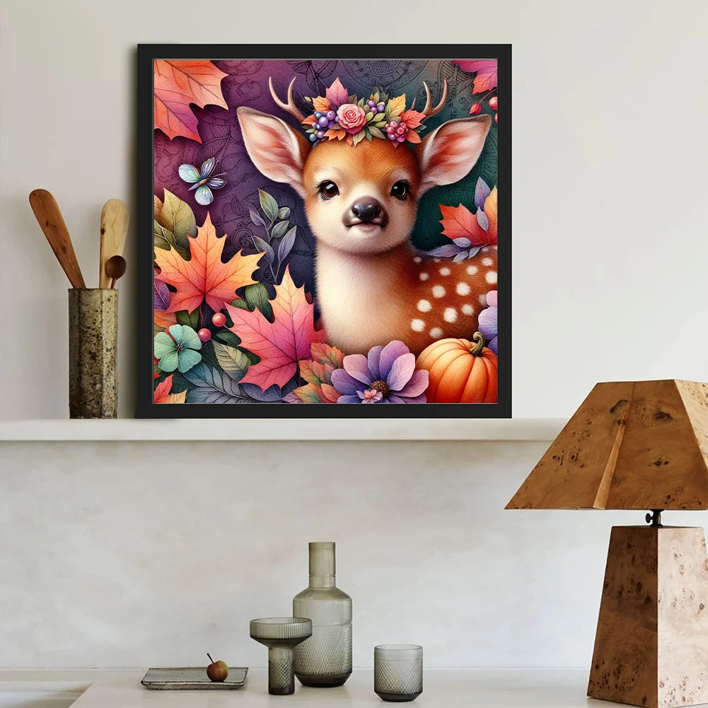 Diamond Painting - Full Round Drill - Autumn Elk(Canvas|40*40cm)