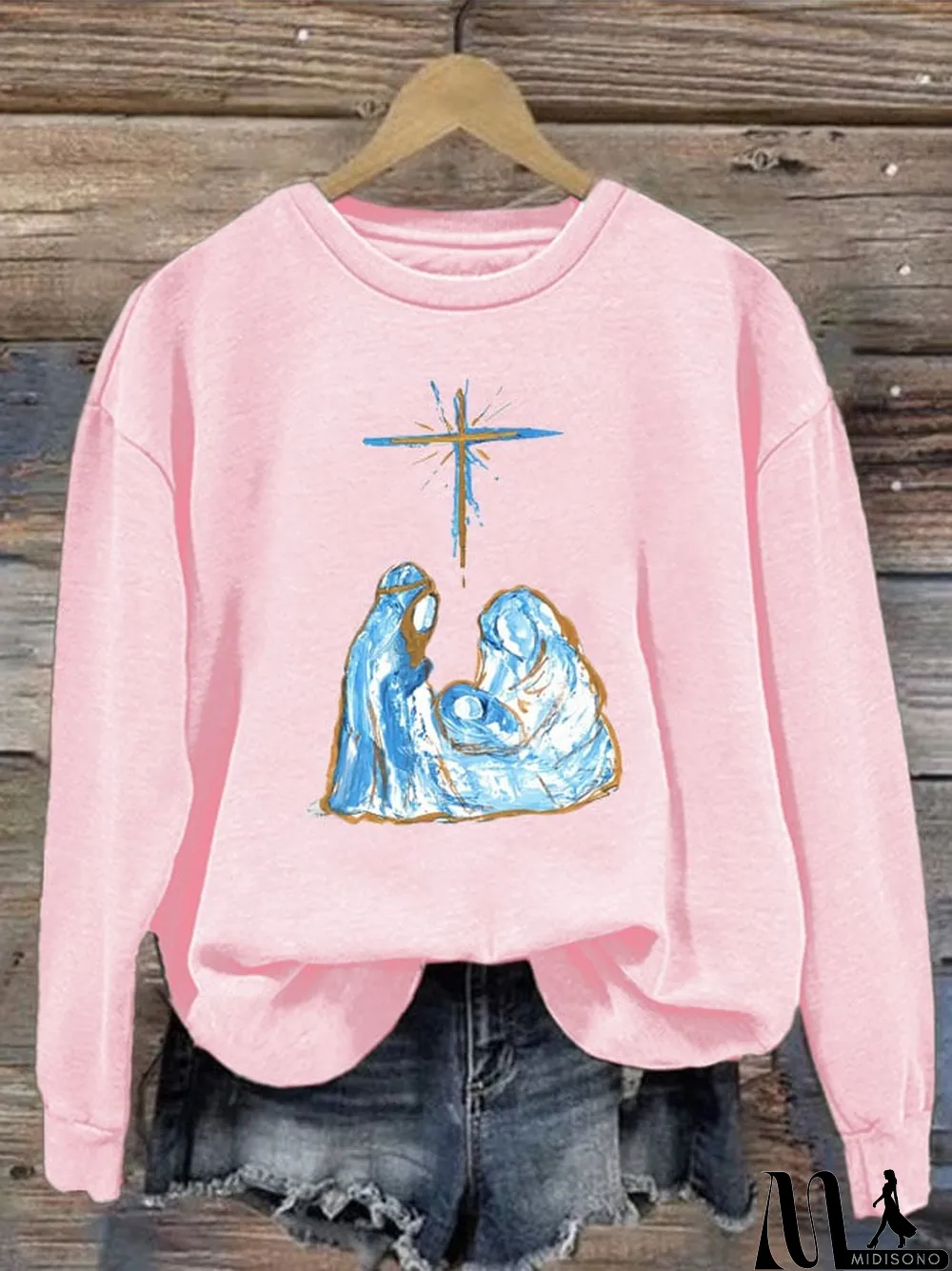 MidiSono - Faith Women's Casual Printed Sweatshirt