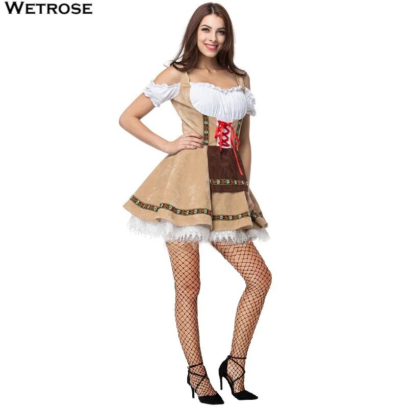 [Wetrose] In Stock 2023 Beer Dress Cosplay Costume German Oktoberfest October Full Set