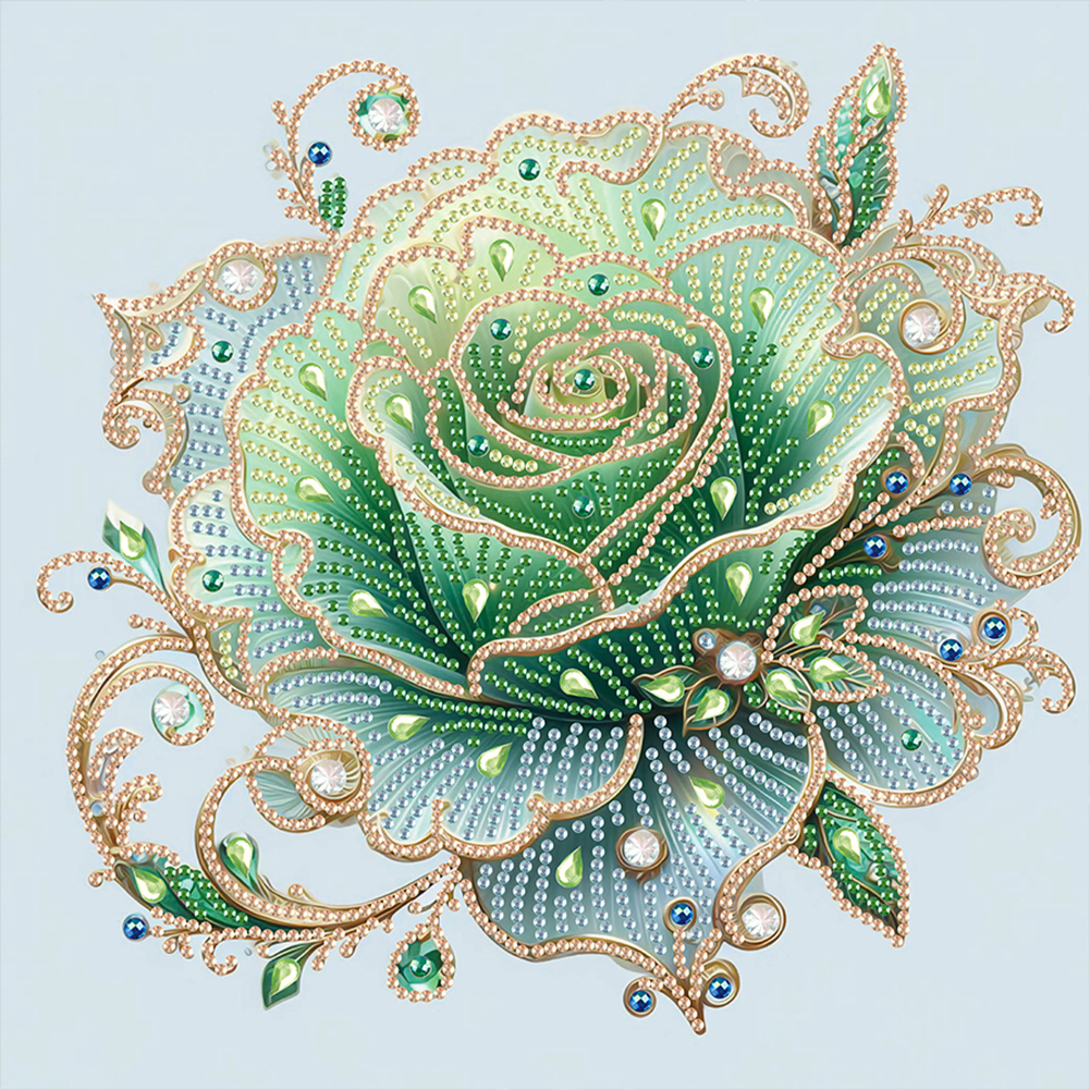 Flower Cluster 30*30cm(canvas) special shaped drill diamond painting