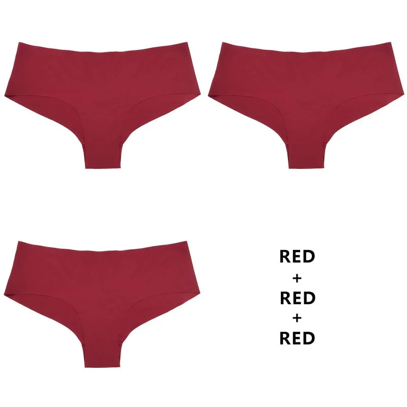 TERMEZY 3Pcs/Lot Seamless Panty Set Underwear Female Comfort Intimates Fashion Low-Rise Briefs 5 Colors Lingerie Drop Shipping