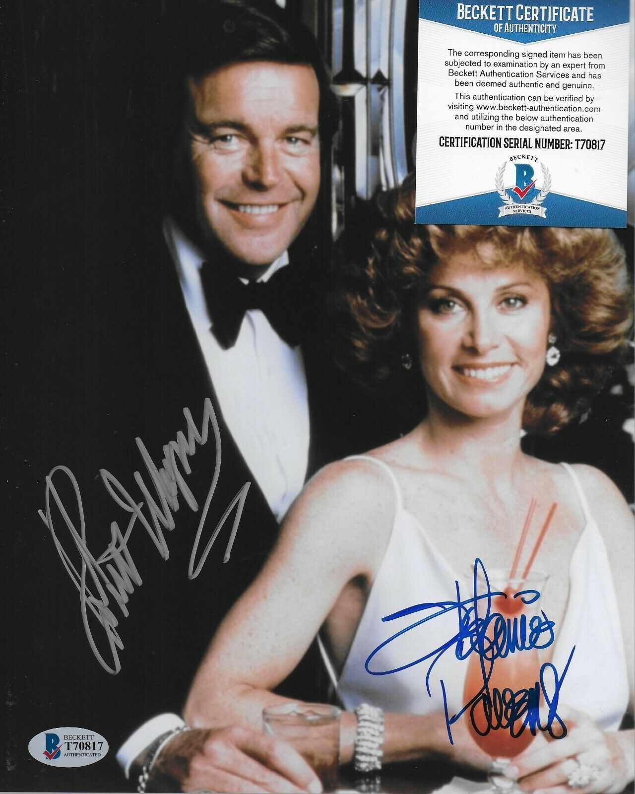 Robert Wagner & Stefanie Powers Original Autographed 8X10 Photo Poster painting w/Beckett COA 6