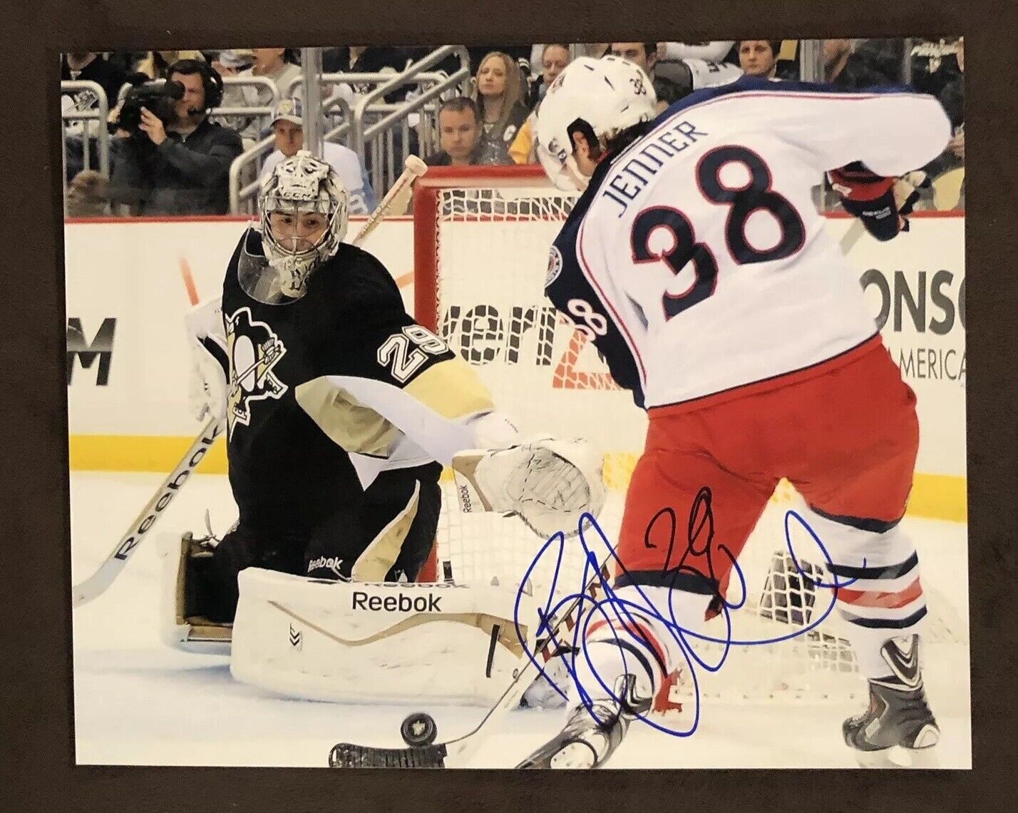 BOONE JENNER AUTOGRAPH Photo Poster painting Columbus Blue Jackets signed 8x10 Photo Poster painting CBJ