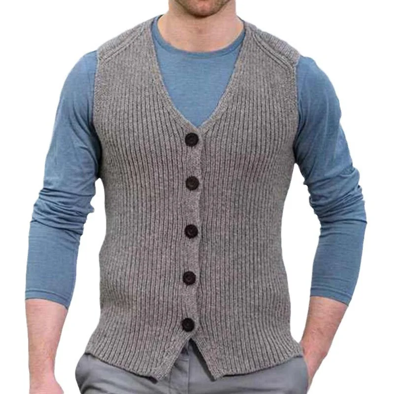 Uveng Uveng Men's Autumn And Winter New Knitted Shirt Repair Vest SY0163