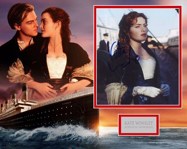 KATE WINSLET SIGNED TITANIC Photo Poster painting MOUNT UACC REG 242 (1)