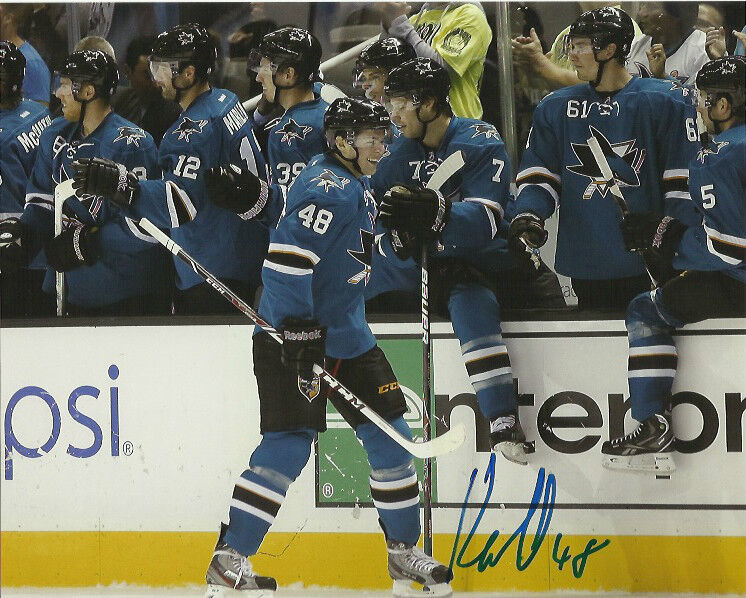 San Jose Sharks Tomas Hertl w/proof Autographed Signed 8x10 Photo Poster painting COA