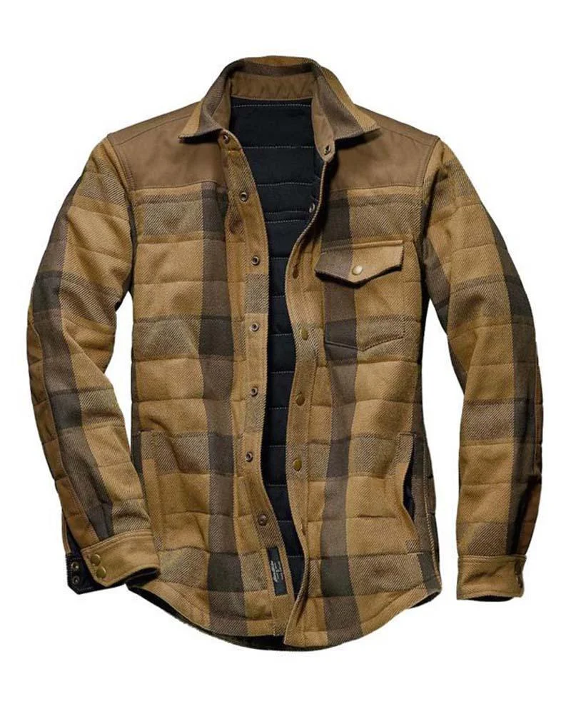 Men's quilted jacket shirts-06