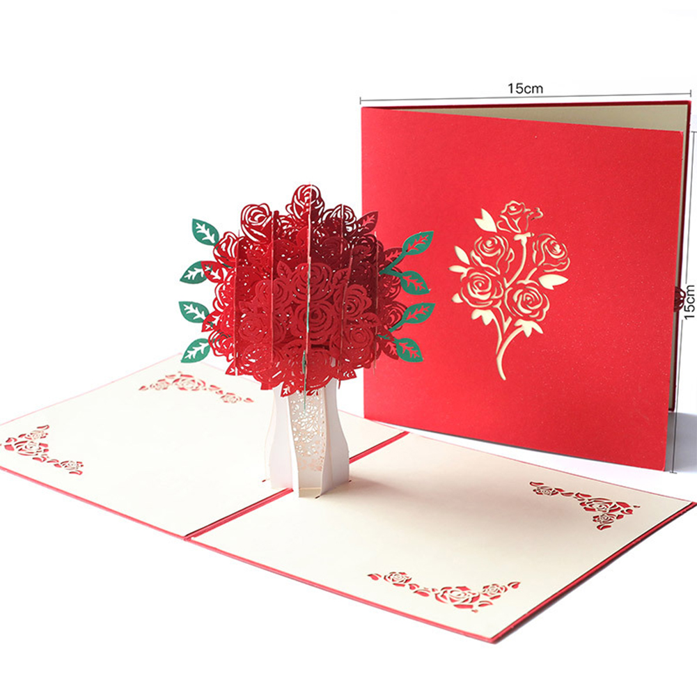 

Creative Rose - 3D Pop Up Card - Paper Craft, 501 Original