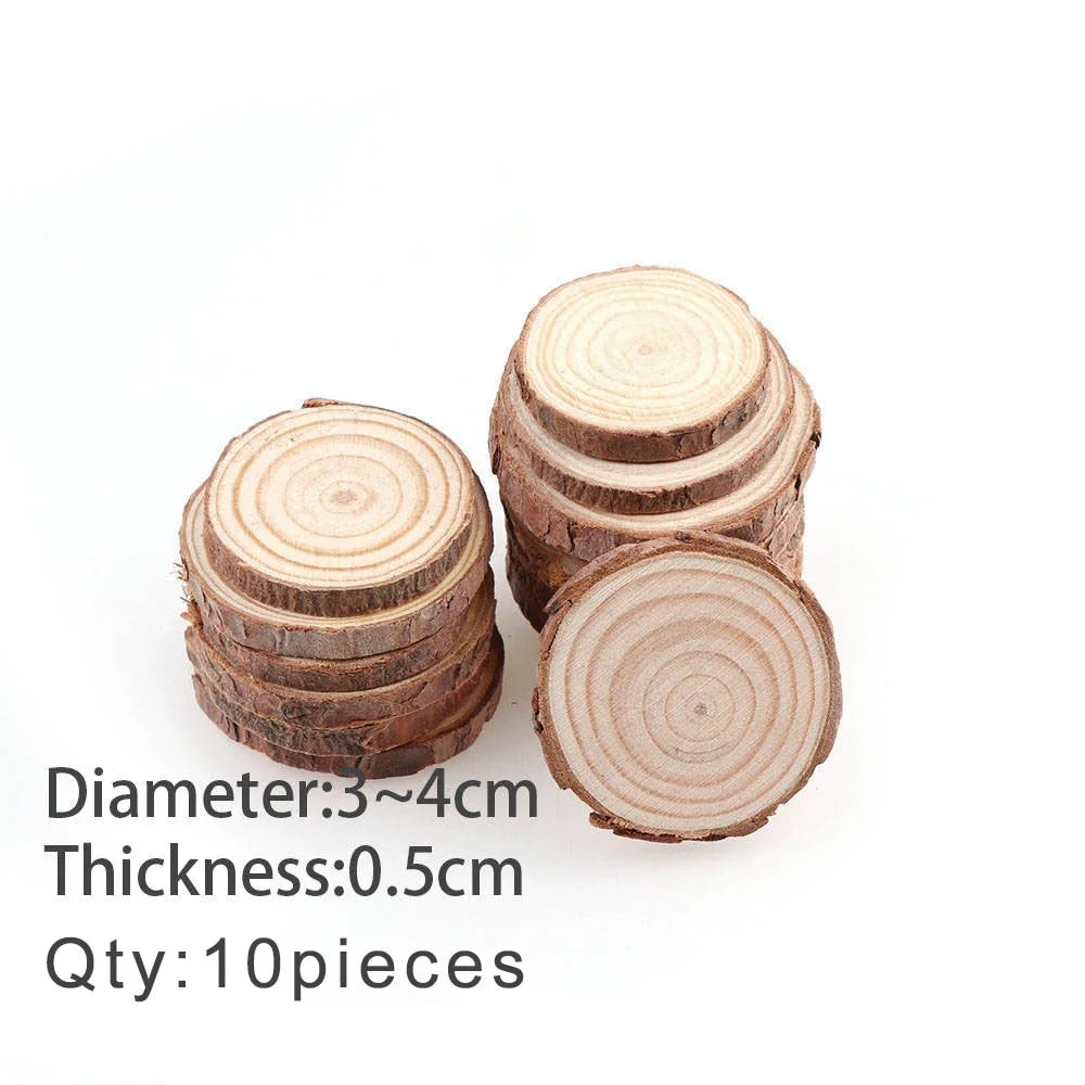 Natural Round Wood Slices Circles Diy Wood Crafts For Wedding Party Table Number Cards Decor Diy Kids Painting Decoration