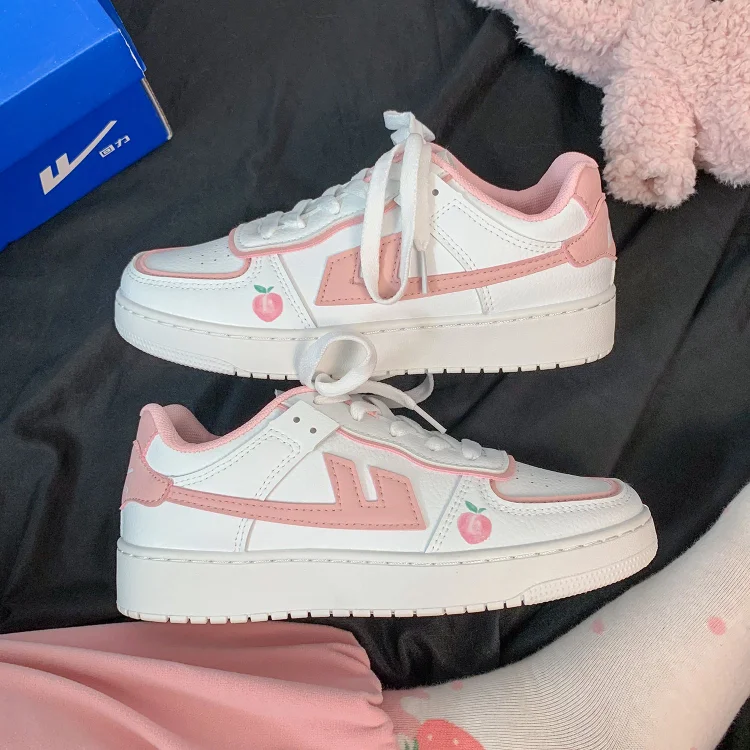 Sweet Cute Peach Kawaii Pastel Sneakers SP16331