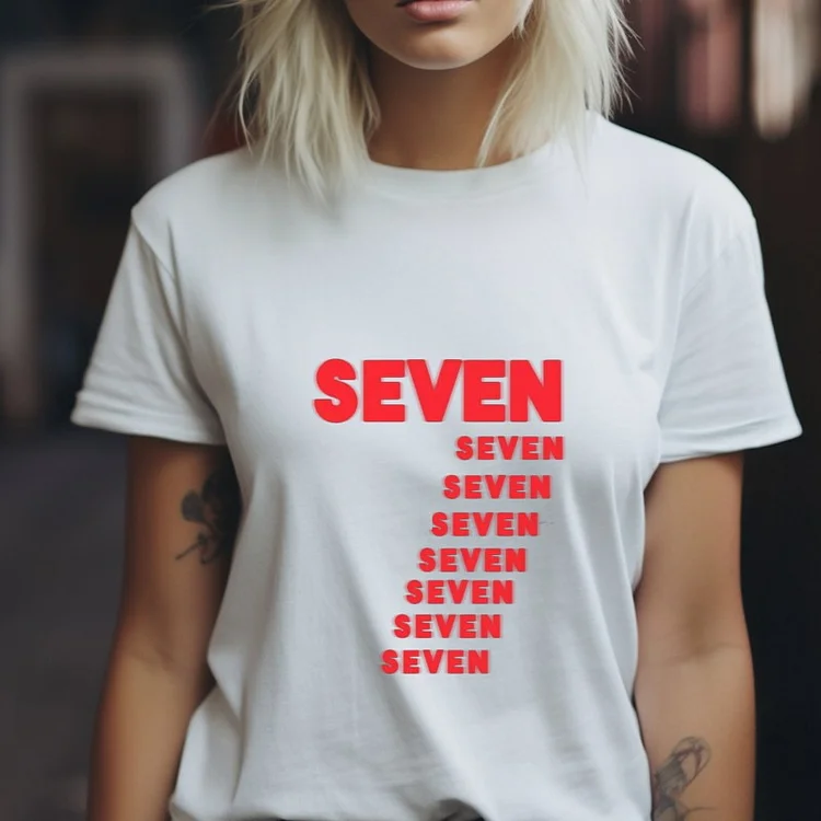 BTS Jungkook Solo Single SEVEN 7 Logo T-shirt