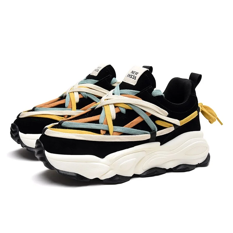 New High Quality Men Sneakers Women Thick Bottom Running Shoes Unisex Leather Sports Shoes Comfortable Waterproof Walking Shoes