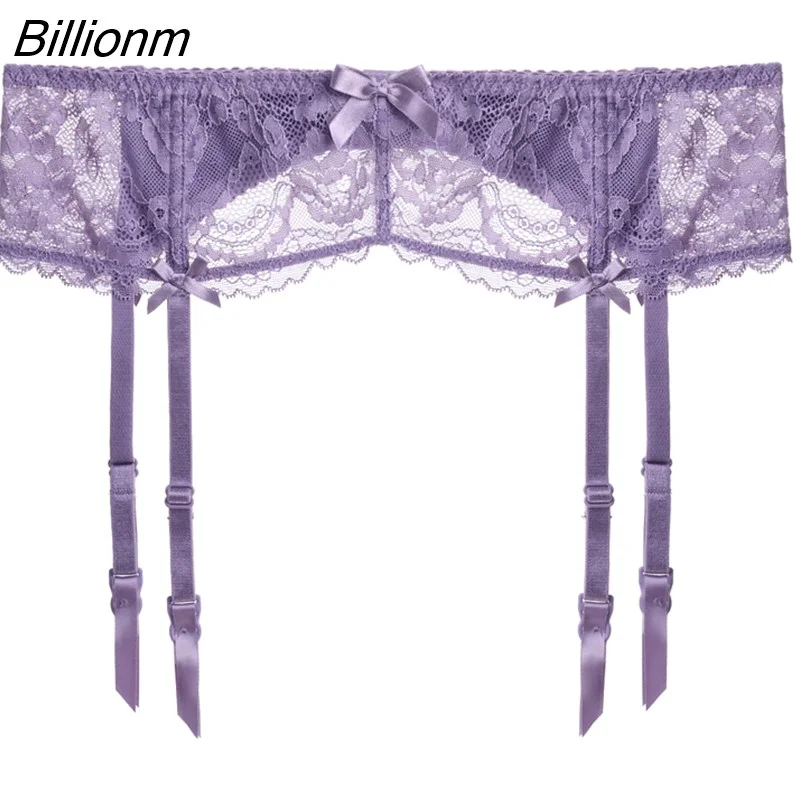 Billionm Lace Suspender Garter Belt 3 Colors Purple Temptation