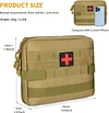 Taktische LEER Erste Hilfe Tasche mit Rotkreuz Patch 1000D Molle Pouch Notfalltasche Milit&auml;risch Wasserdicht f&uuml;r Camping Outdoor