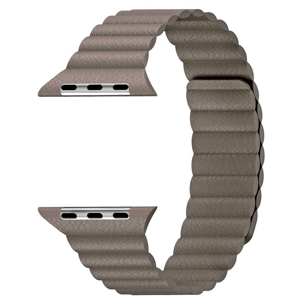 

Magnetic Leather Loop Watch Strap Wrist Band for iWatch 1 2 3 42mm (Brown), Light brown, 501 Original