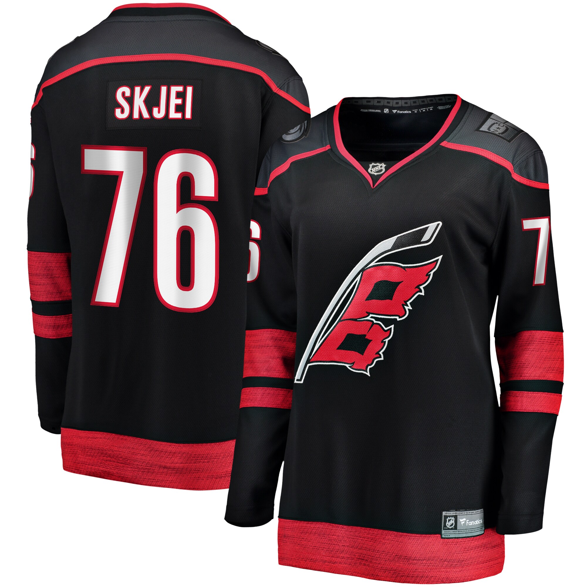 Brady Skjei Carolina Hurricanes Fanatics Women&rsquo;s Home Breakaway   Jersey &ndash; Black mysite