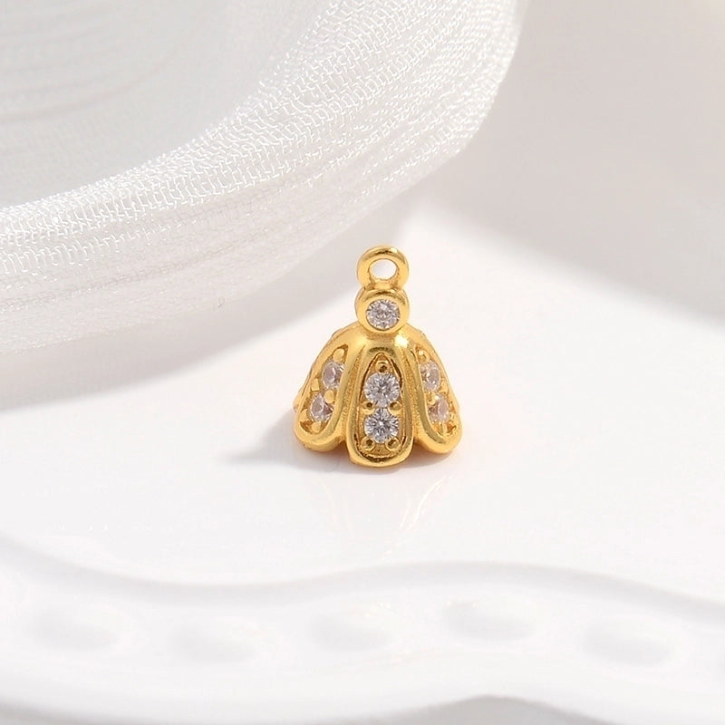 Rhodium Plated Bell 925 Silver Pendants