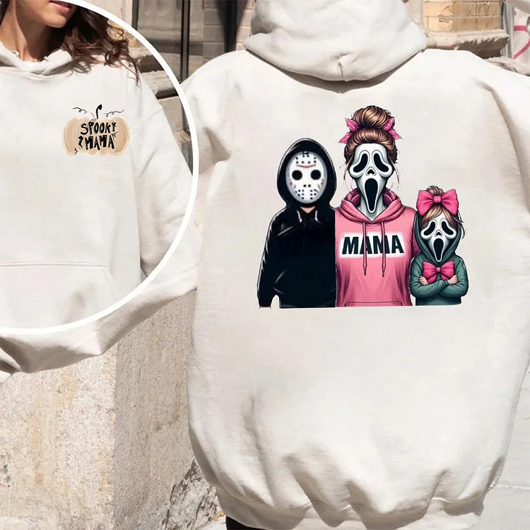 Spooky Family Halloween Shirt, Halloween Gift Shirt for Women, T-shirt, V-neck, Sweatshirt, Hoodie