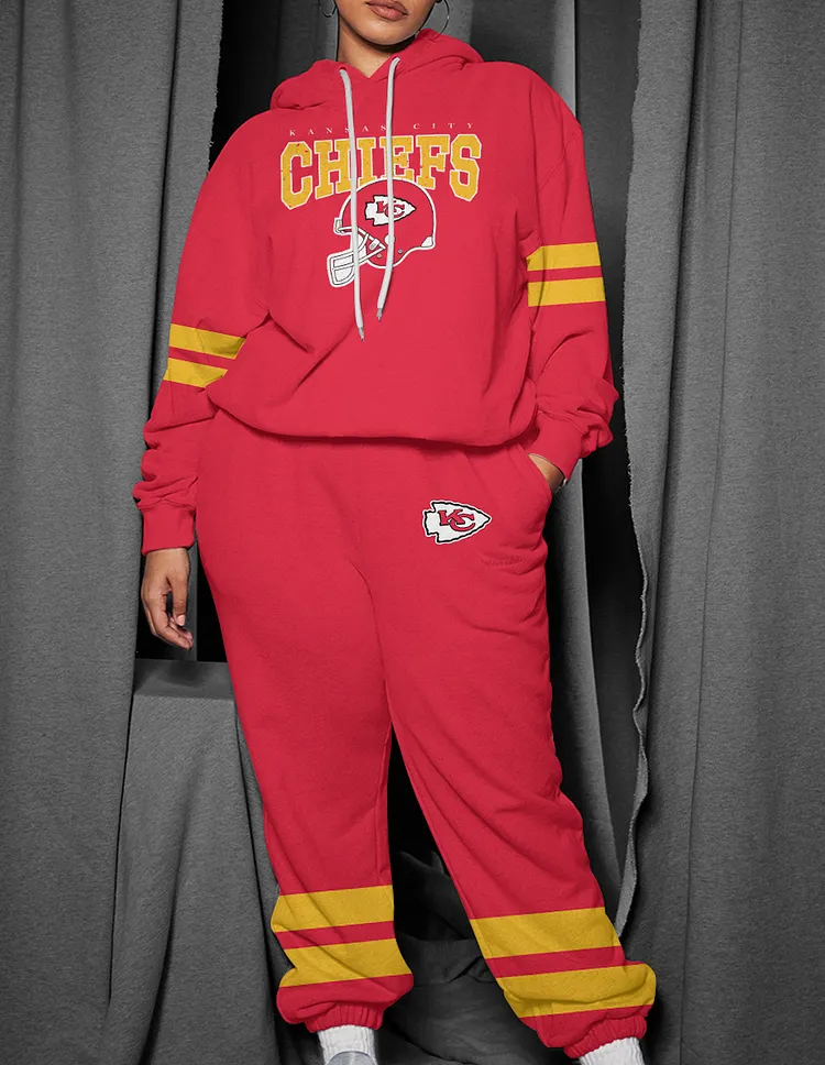  Kansas City Chiefs 3D Printed Pullover Hoodie And Sweatpant 2pcs Tracksuits