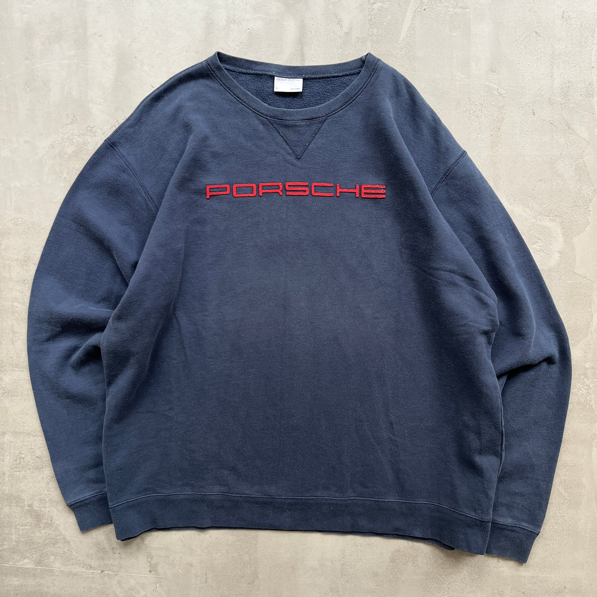 Unisex Vintage Embroidered Racing Lettering Oversized Sweatshirt