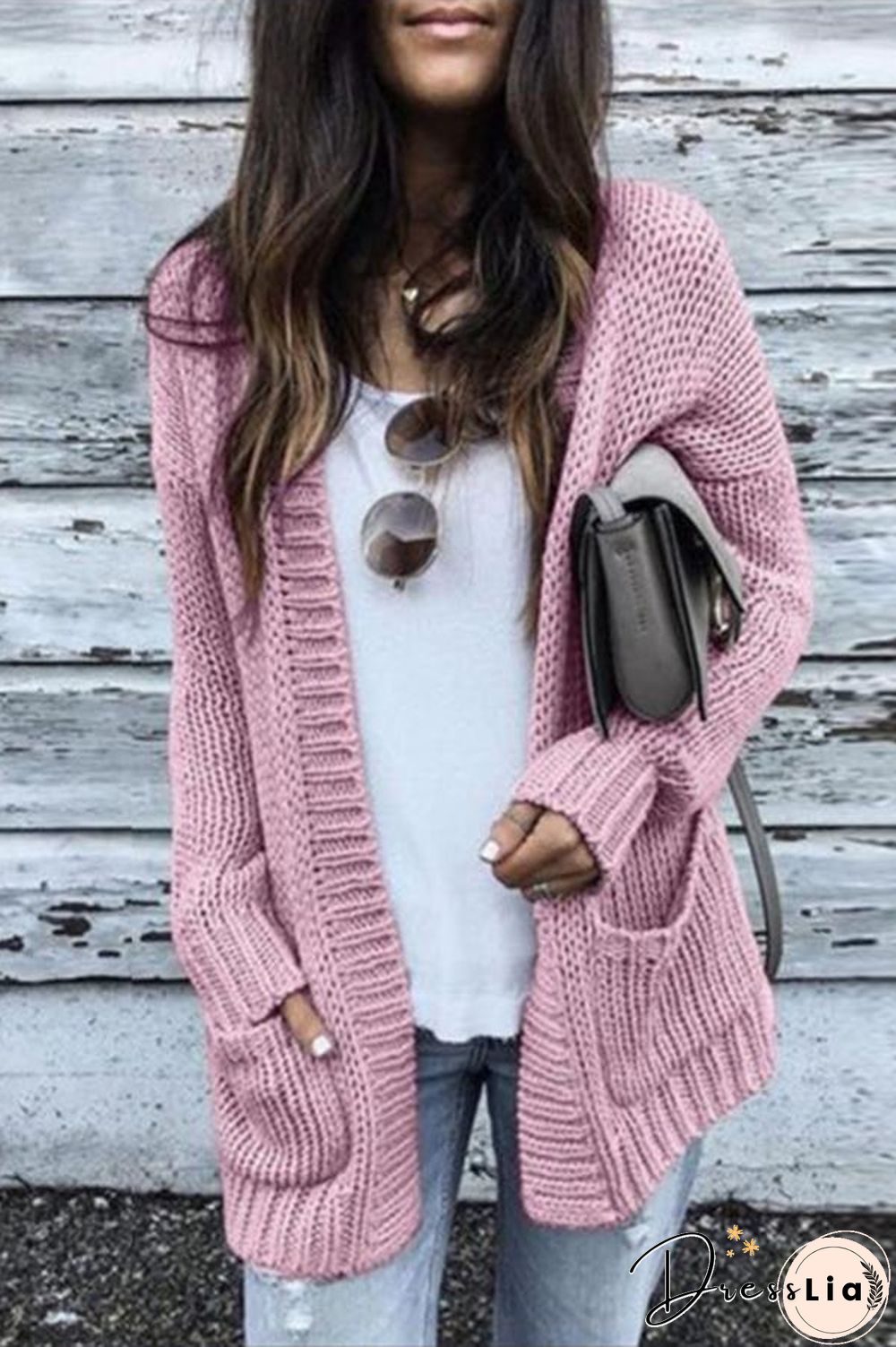 Loose Chunky Knit Cardigan P13376