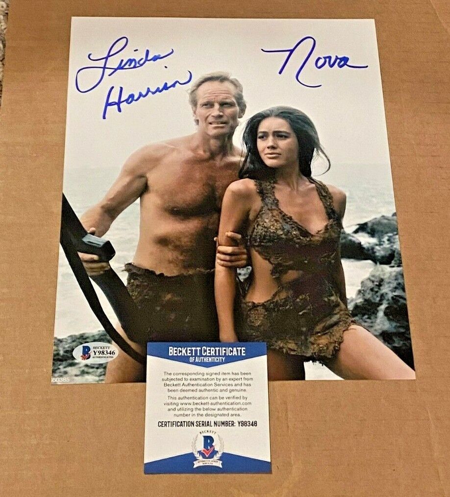 LINDA HARRISON SIGNED PLANET OF THE APES 8X10 Photo Poster painting BECKETT CERTIFIED #10