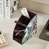 DIY Diamond Painting Kit Triangle Shaped Organizer Box Lake Butterfly Wooden Box