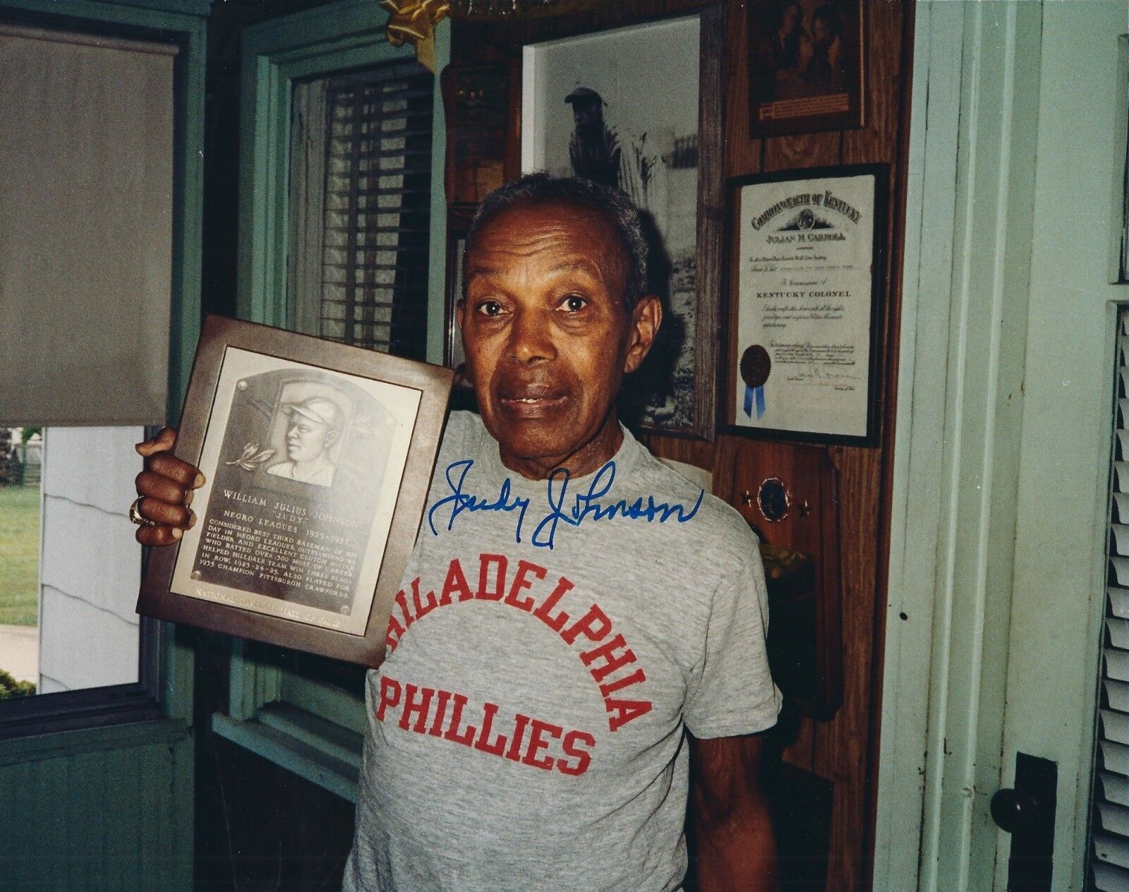 Autographed JUDY JOHNSON 8X10 Negro League Photo Poster painting With JSA COA