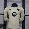 Joyfball 2025/2026 Player Version Long Sleeve Barcelona Away Football Jersey 1:1 Thai Quality（The player version jersey is a bit tight, please pay attention to the size selection）