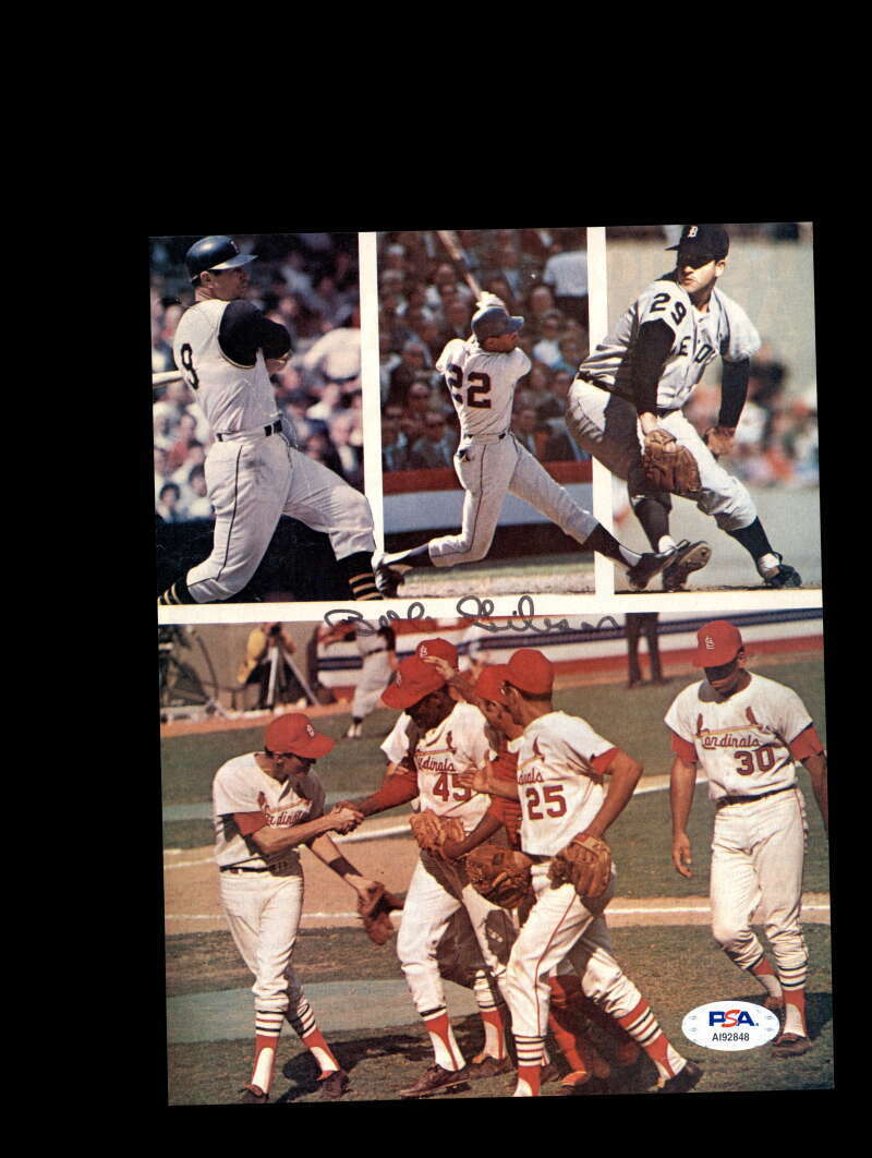 Bob Gibson PSA DNA Coa Signed 7x9 Vintage 1960`s Photo Poster painting Autograph