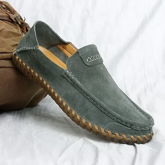 Men's Suede Loafers - Comfortable Slip-on Casual Shoes