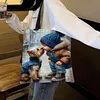 Boy And Dog-11CT DIY Stamped Cross Stitch Shopping Bag 40*40cm