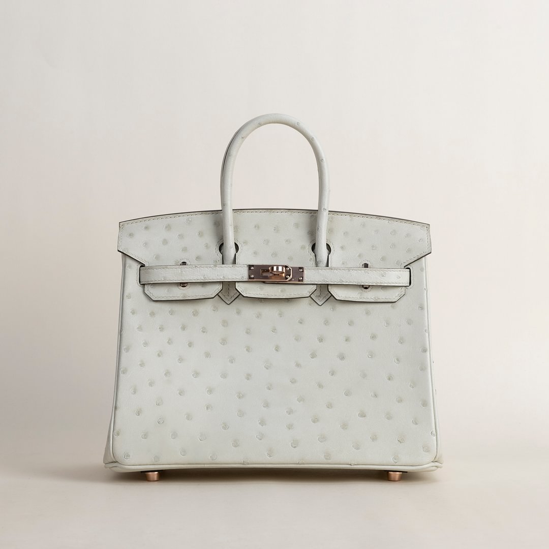 Birkin 25cm Ostrich 3C Parchemin GHW